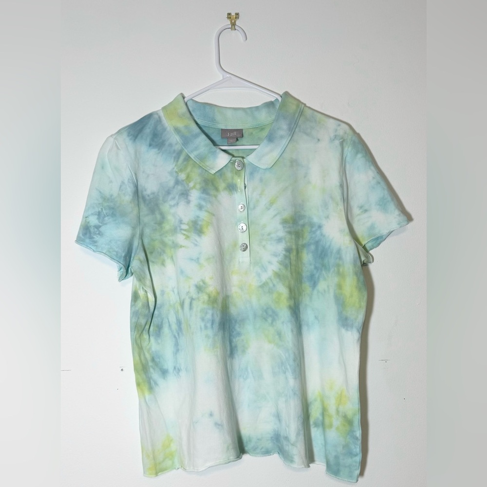 J.Jill Tie Dyed Stretch Polo Women’s XL
